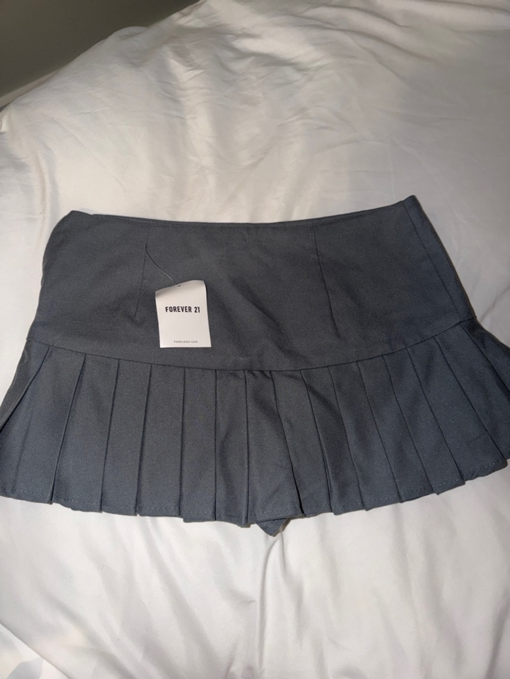 Forever 21 Pleated Micro Skirt in Slate Gray